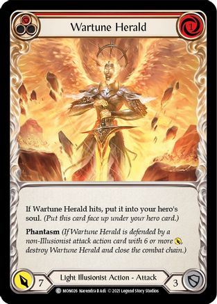 Wartune Herald (Red) [U-MON026-RF] (Monarch Unlimited)  Unlimited Rainbow Foil