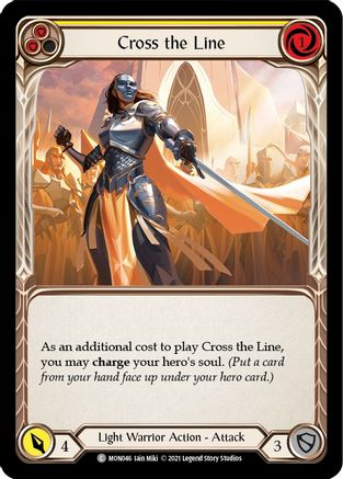 Cross the Line (Yellow) [MON046-RF] (Monarch)  1st Edition Rainbow Foil