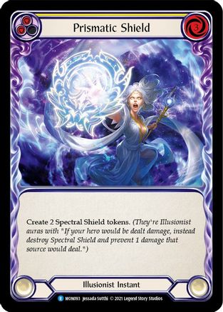 Prismatic Shield (Yellow) [MON093-RF] (Monarch)  1st Edition Rainbow Foil