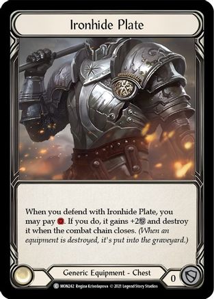 Ironhide Plate [MON242-CF] (Monarch)  1st Edition Cold Foil