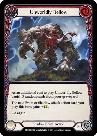 Unworldly Bellow (Red) [MON150-RF] (Monarch)  1st Edition Rainbow Foil