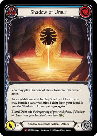 Shadow of Ursur [U-MON156-RF] (Monarch Unlimited)  Unlimited Rainbow Foil