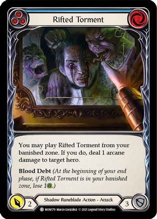 Rifted Torment (Blue) [U-MON179] (Monarch Unlimited)  Unlimited Normal