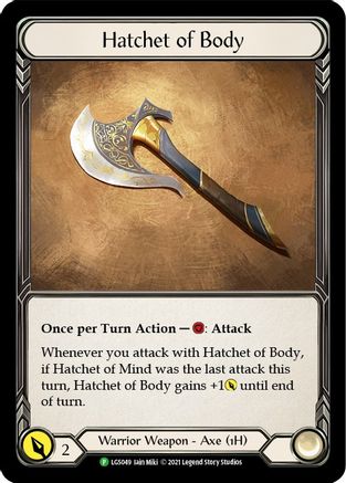 Hatchet of Body [LGS049] (Promo)  Cold Foil