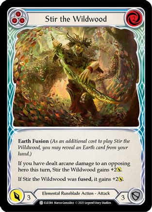Stir the Wildwood (Blue) [ELE084] (Tales of Aria)  1st Edition Rainbow Foil