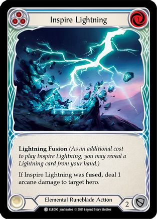 Inspire Lightning (Blue) [U-ELE090] (Tales of Aria Unlimited)  Unlimited Rainbow Foil