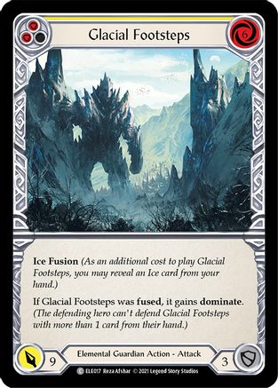 Glacial Footsteps (Yellow) [U-ELE017] (Tales of Aria Unlimited)  Unlimited Rainbow Foil