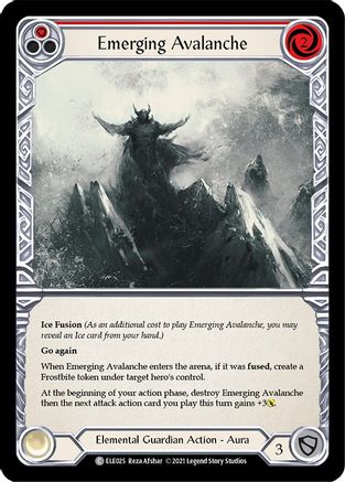 Emerging Avalanche (Red) [ELE025] (Tales of Aria)  1st Edition Normal