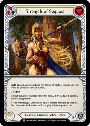 Strength of Sequoia (Yellow) [U-ELE029] (Tales of Aria Unlimited)  Unlimited Rainbow Foil