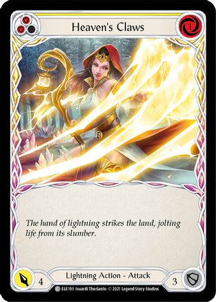 Heaven's Claws (Yellow) [ELE193] (Tales of Aria)  1st Edition Rainbow Foil