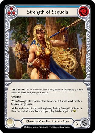 Strength of Sequoia (Blue) [ELE030] (Tales of Aria)  1st Edition Normal