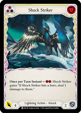 Shock Striker (Yellow) [ELE196] (Tales of Aria)  1st Edition Rainbow Foil