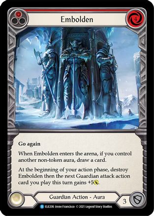Embolden (Red) [ELE206] (Tales of Aria)  1st Edition Rainbow Foil