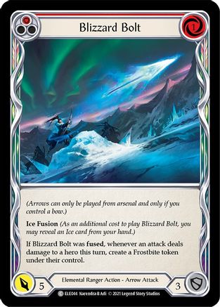 Blizzard Bolt (Red) [U-ELE044] (Tales of Aria Unlimited)  Unlimited Normal