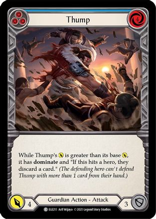 Thump (Blue) [ELE211] (Tales of Aria)  1st Edition Rainbow Foil