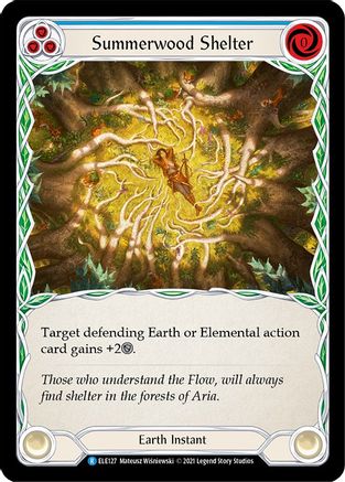 Summerwood Shelter (Blue) [ELE127] (Tales of Aria)  1st Edition Rainbow Foil