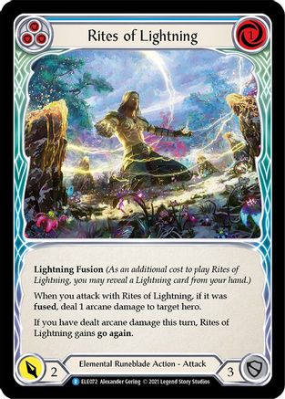 Rites of Lightning (Blue) [ELE072] (Tales of Aria)  1st Edition Normal