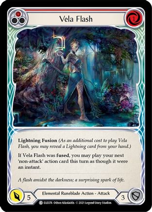 Vela Flash (Red) [ELE076] (Tales of Aria)  1st Edition Rainbow Foil