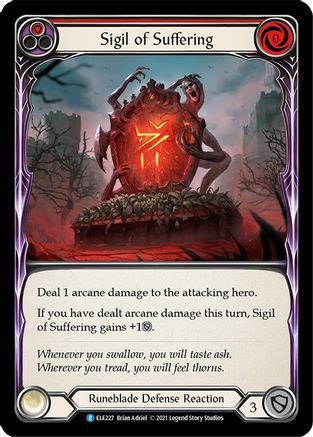 Sigil of Suffering (Red) [ELE227] (Tales of Aria)  1st Edition Rainbow Foil