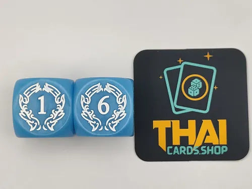 Flesh and Blood Dice Set - Light Blue - Marble - Spectral Shield - 25mm