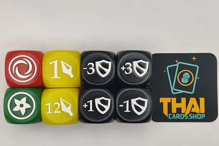 Flesh and Blood Dice Set - Solid (White Ink Damage)