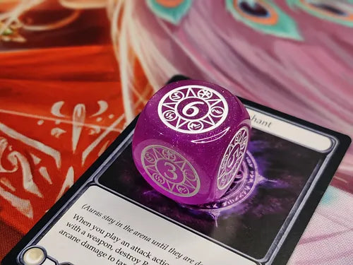 Flesh and Blood Dice Pair - Runechants (Glitter) - 25mm