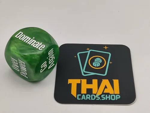 Flesh and Blood Dice - Single Green - Marble - Tunic/Go Again/Dominate/Over Power - 25mm