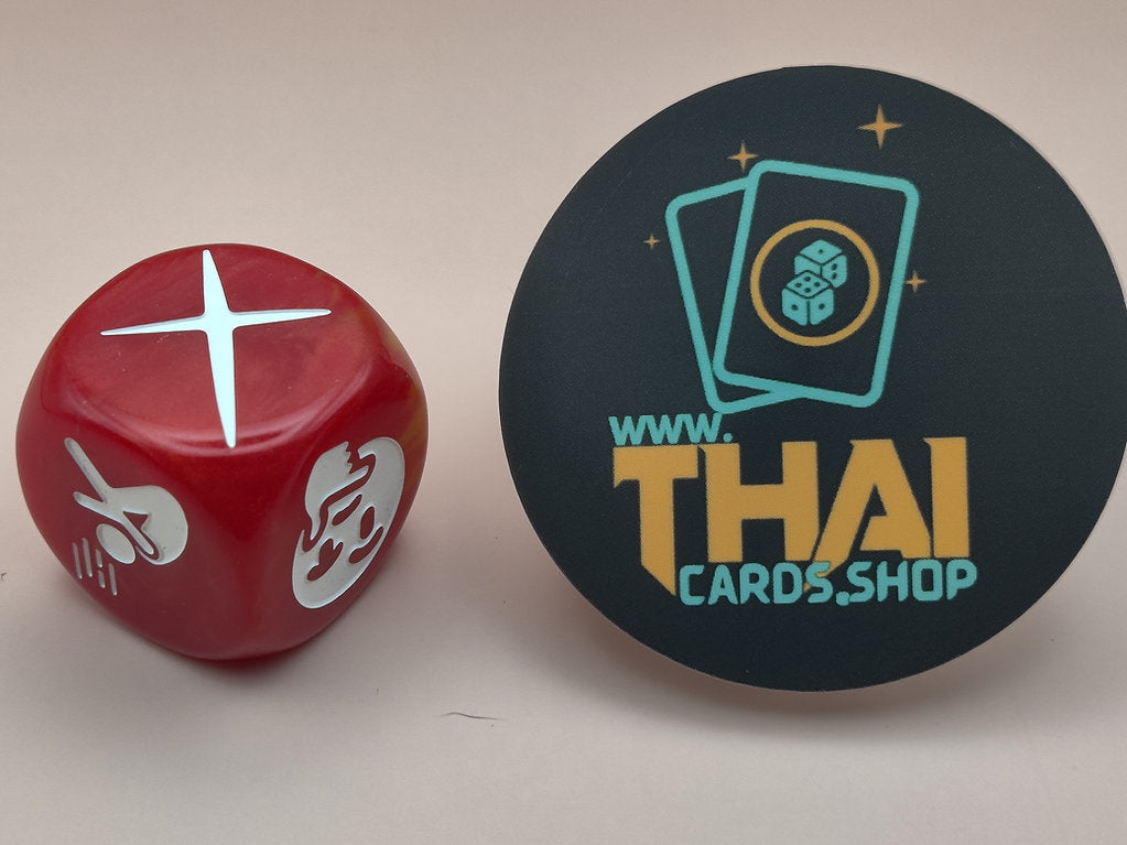 Flesh and Blood Dice - Single Red - Solid - Assassin/Ranger Ailment Die - 25mm