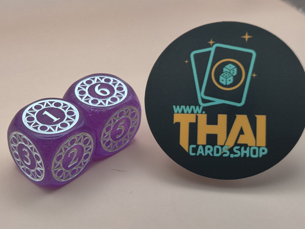 Flesh and Blood Dice Pair - Runechants (Glitter) - 20mm