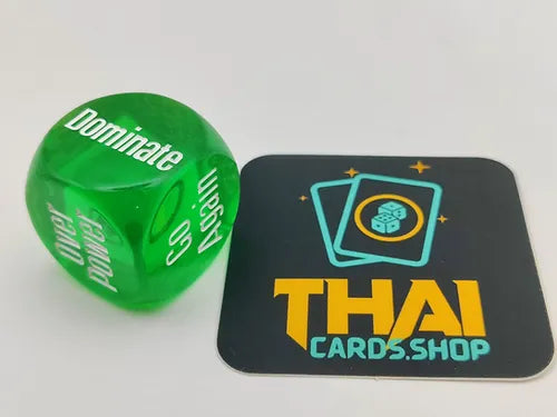 Flesh and Blood Dice - Single Green - Clear - Tunic/Go Again/Dominate/Over Power - 25mm
