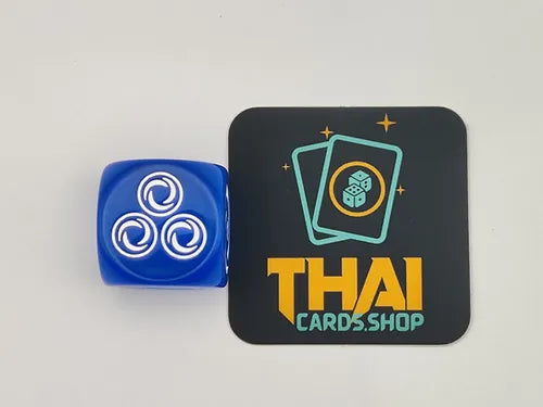 Flesh and Blood Dice - Single Clear - Blue - Chi Counter - 25mm