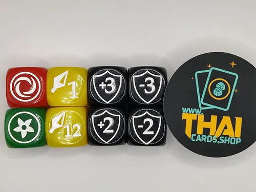 Flesh and Blood Dice Set - Solid (White Ink Damage) - 20mm