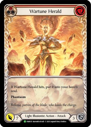 Wartune Herald (Blue Extended Art) [FAB037] (Promo)  Rainbow Foil