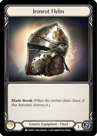 Ironrot Helm [DVR003] (Classic Battles: Rhinar vs Dorinthea)  Rainbow Foil
