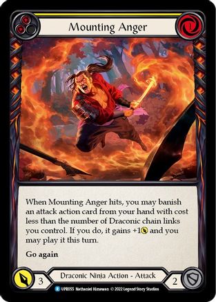 Mounting Anger (Yellow) [UPR055] (Uprising)  Rainbow Foil