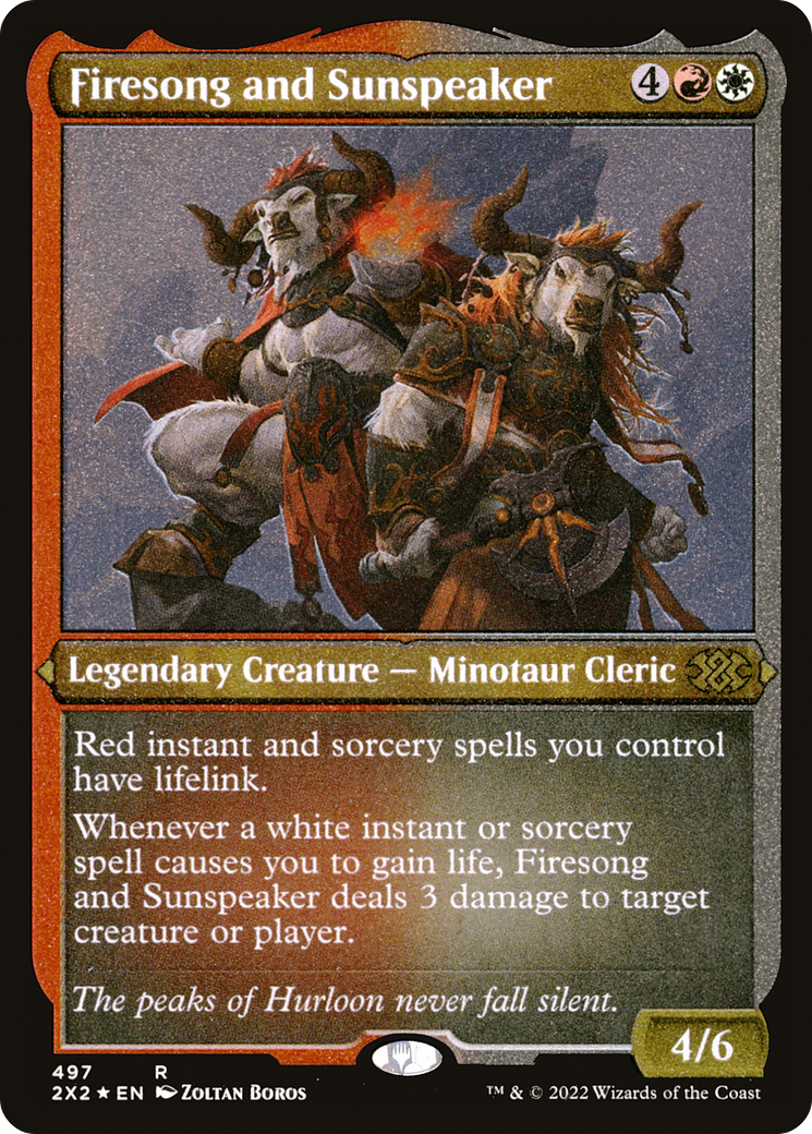 Firesong and Sunspeaker (Foil Etched) (2X2-497) - Double Masters 2022 Foil