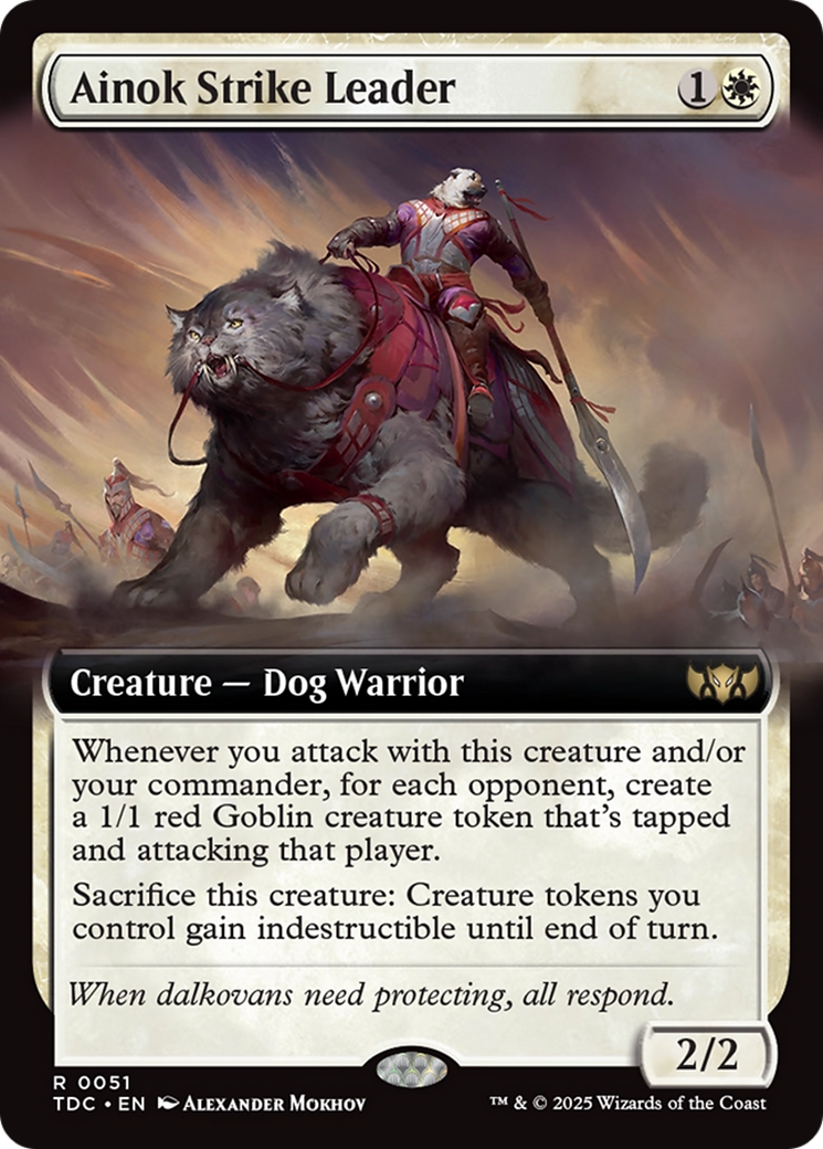 Ainok Strike Leader (Extended Art) (TDC-051) - Commander: Tarkir: Dragonstorm