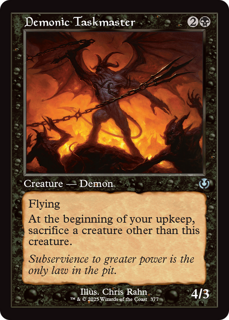 Demonic Taskmaster (Retro Frame) (-377) - Innistrad Remastered Foil