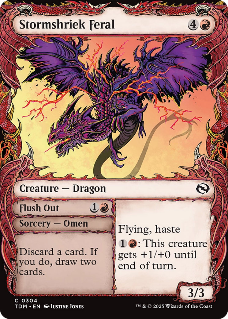 Stormshriek Feral (Showcase) (TDM-304) - Tarkir: Dragonstorm Foil