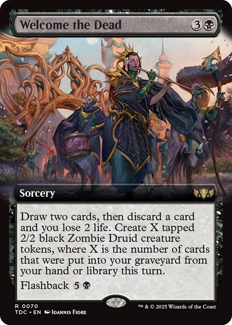 Welcome the Dead (Extended Art) (TDC-070) - Commander: Tarkir: Dragonstorm