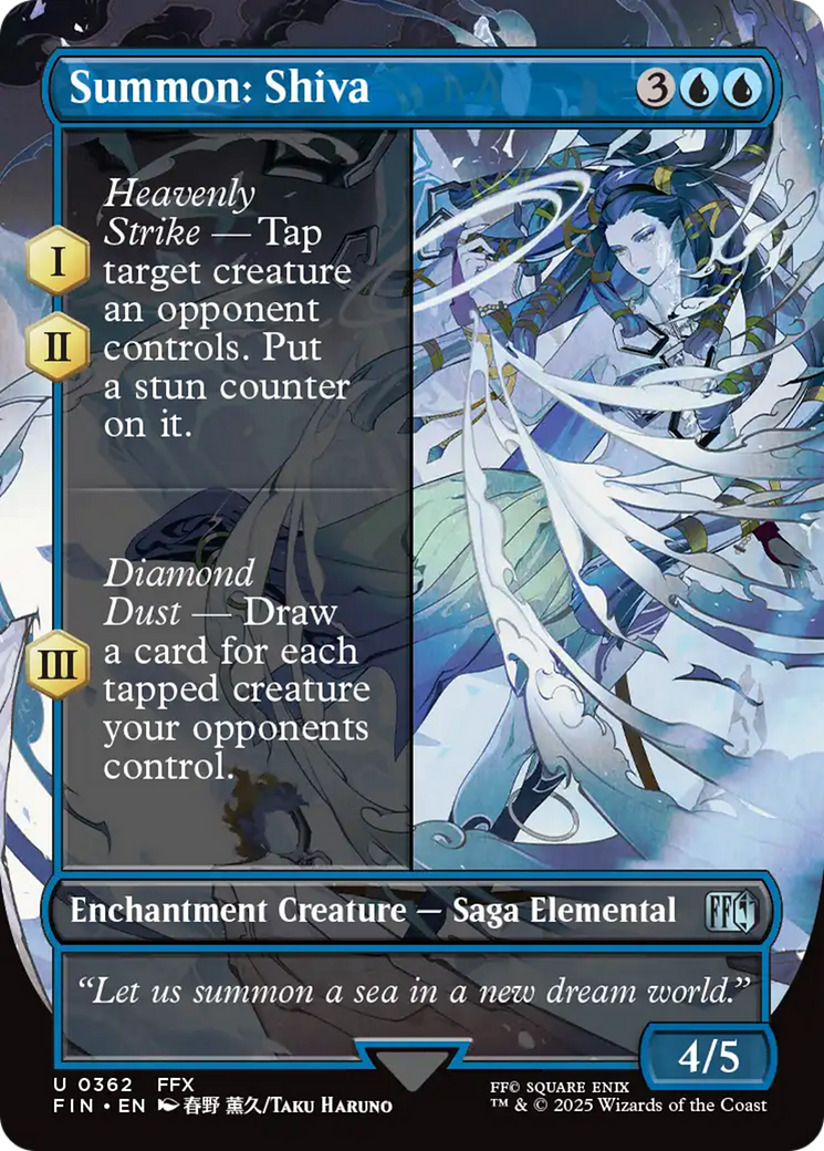 Summon: Shiva (Borderless) (FIN-362) - Universes Beyond: FINAL FANTASY