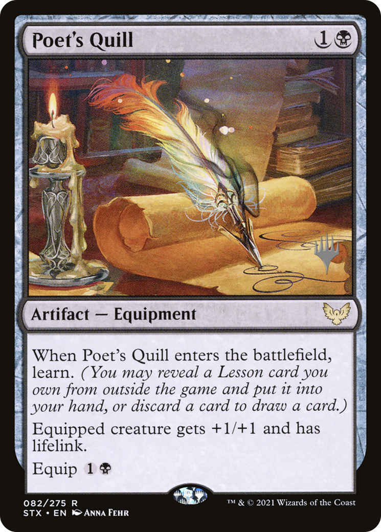 Poet's Quill (PPSTX-82P) - Strixhaven: School of Mages Promos Foil