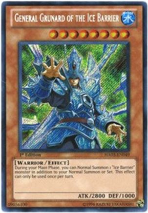 General Grunard of the Ice Barrier [HA03-EN049] Secret Rare