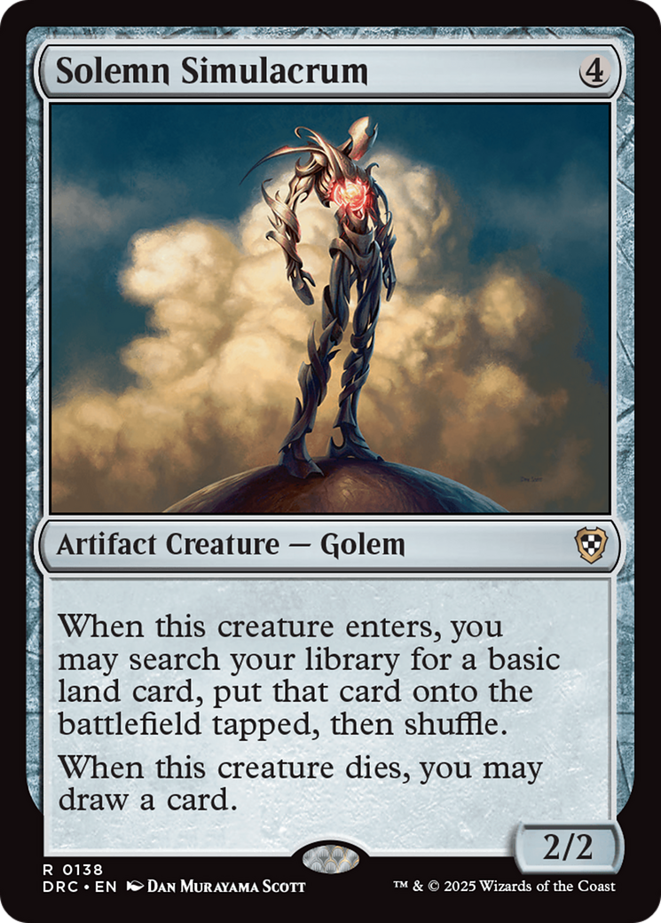 Solemn Simulacrum (-138) - Commander: Aetherdrift