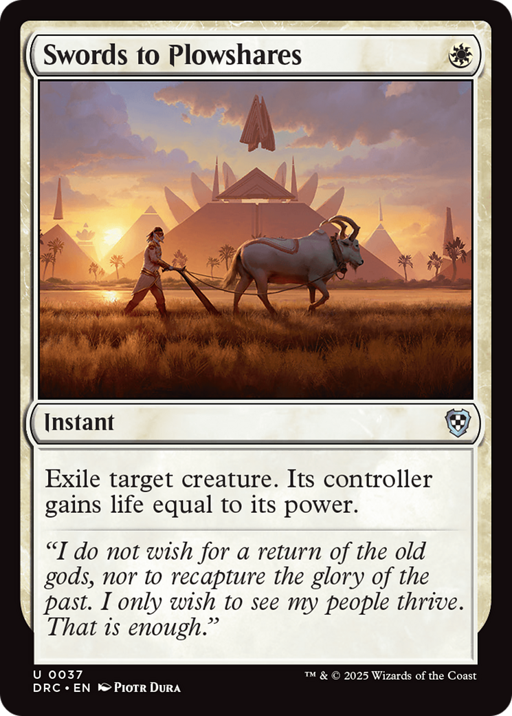 Swords to Plowshares (-037) - Commander: Aetherdrift