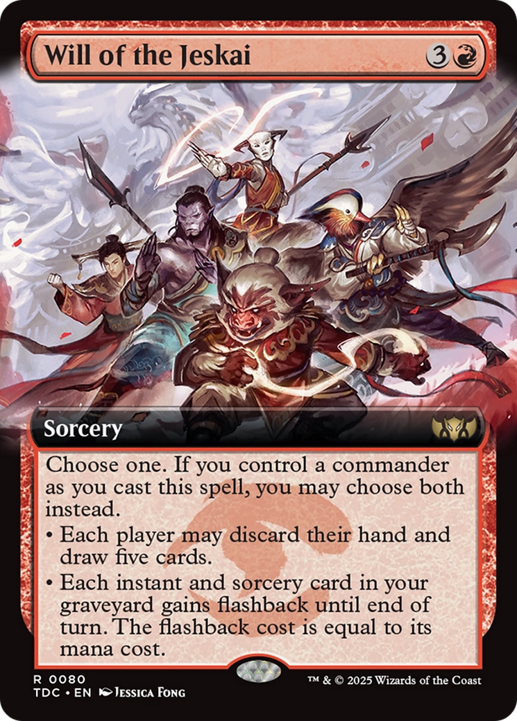 Will of the Jeskai (Extended Art) (TDC-080) - Commander: Tarkir: Dragonstorm