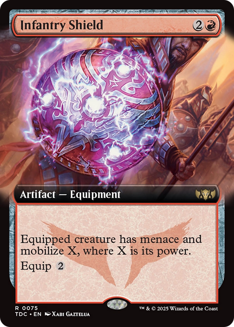 Infantry Shield (Extended Art) (TDC-075) - Commander: Tarkir: Dragonstorm