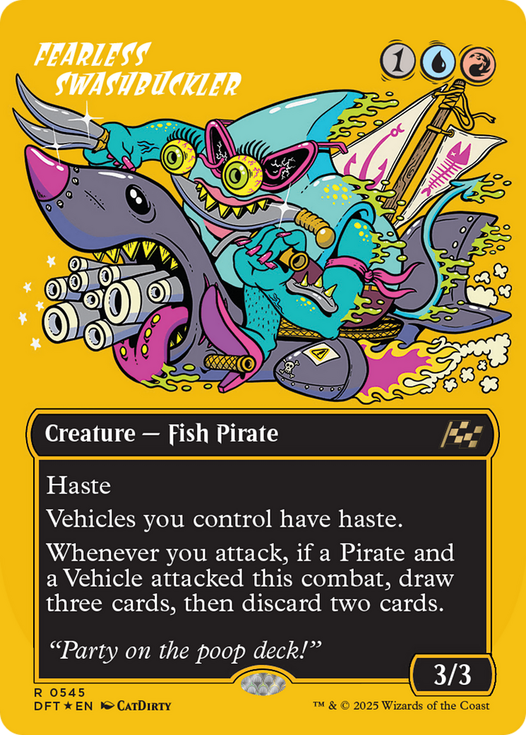 Fearless Swashbuckler (borderless) (First-Place Foil) (-545) - Aetherdrift