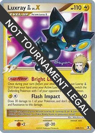 Luxray GL LV.X (109/111) (Happy Luck - Mychael Bryan) [World Championships 2010]