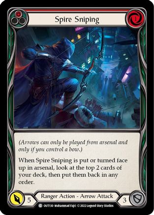 Spire Sniping (Red) [OUT130] (Outsiders)  Rainbow Foil